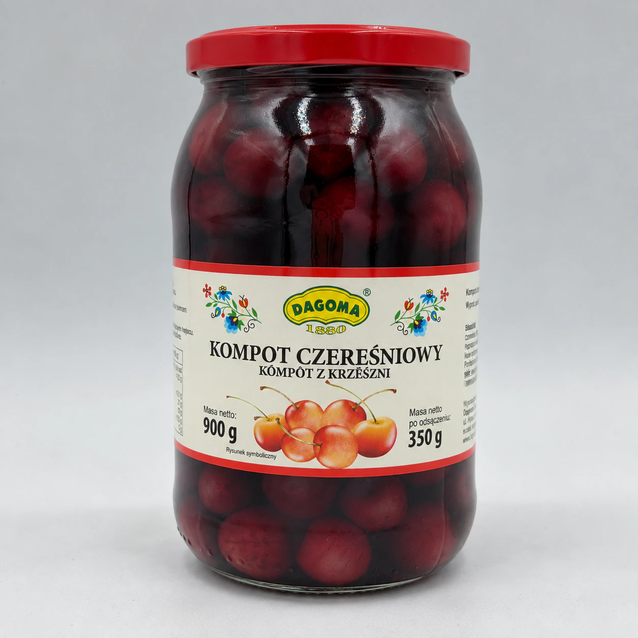 Kompot z czereśni 900g Dagoma 1880 1